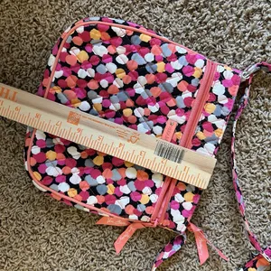 Vera Bradley Pixie Confetti Petite Double Zip Hipster‎ Cross Body Purse #14497 thumbnail 5