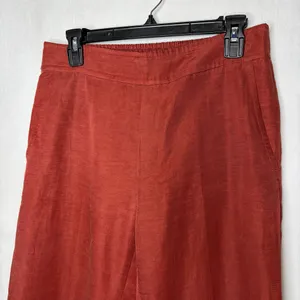 Club Monaco Rust Wide-Leg Linen Blend Pants‎ thumbnail 4