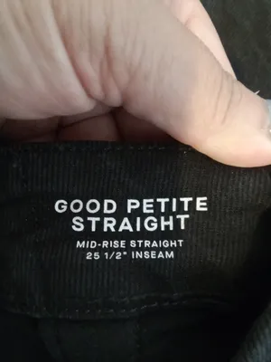 Good American Black Good Petite Straight Mid Rise Jeans Viscose Blens Womens 26 thumbnail 6