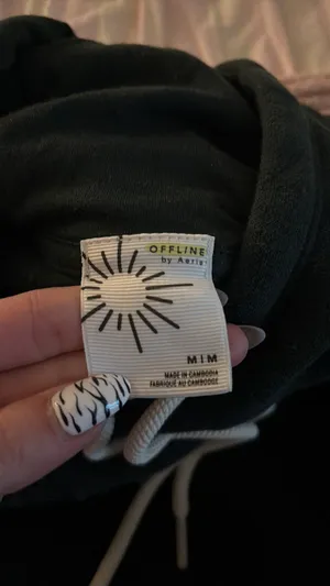 Aerie Cropped Hoodie OFFLINE (dark green) thumbnail 2