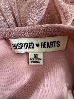 Inspired Hearts Pink Sparkly Ruched Draped Bust Women’s Mini Dress size M(E73) thumbnail 9