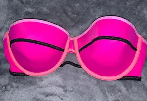 Pink And Black Victoria’s Secret Bikini Top 36D thumbnail 1