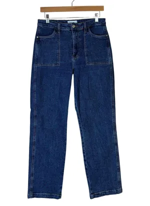 And Now This Mens Dark Wash High Waisted Carpenter Straight Leg Jeans 30 Blue thumbnail 1