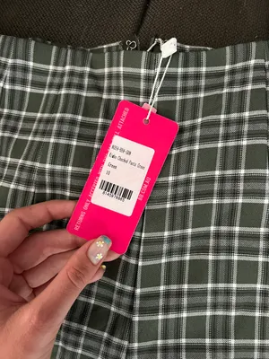 Beginning Boutique Kimbo Checked Pants Green thumbnail 7