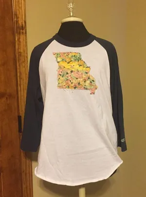 Missouri Baseball Tee White Size L thumbnail 1