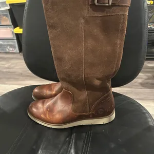 Timberland Brown Suede Leather Womens Tall Boots thumbnail 1