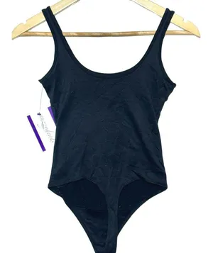 Abercrombie & Fitch Soft AF Black Ribbed Sleeveless Tank Bodysuit Womens Size XS thumbnail 3