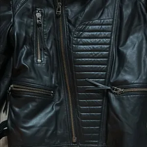 Munthe Black Leather Jacket for Women thumbnail 3
