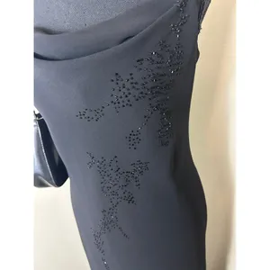 ✨ Vintage Jones New York Silk Beaded Cowl Neck Gown thumbnail 2