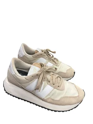 New Balance 237 wms tan white suede casual athletic sneakers sz 8.5B SKU 10-137 thumbnail 2