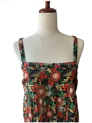 Natural Life Mia Tie-Back Maxi Dress - Orange Floral Blooms thumbnail 5