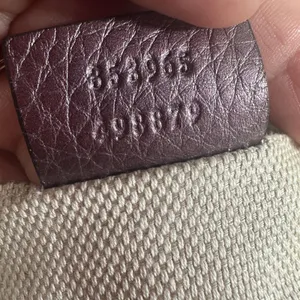 Gucci Soho Disco Crossbody Bag Womens Small Purple Leather Tassel Chain Italy thumbnail 5