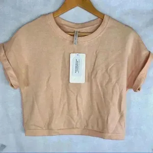 FABLETICS Cassie Peach Orange Crewneck Short Sleeve Athletic Top S NWT Outdoor thumbnail 1