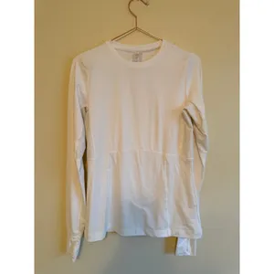 Calia Long Sleeve Top Women Medium White WAX13036 Activewear Thumbhole Mesh Trim thumbnail 4