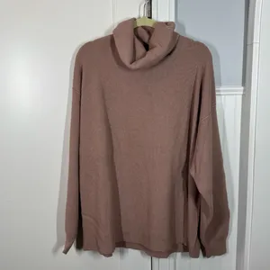 Free people softly structured‎ tunic sweater in dusty mauve pink taupe size xl thumbnail 2