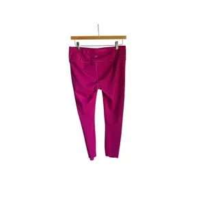 Athleta Pink Laser Cut 7/8 Leggings Size Small Hidden Zip Pocket Athletic Yoga thumbnail 3