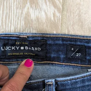 Lucky Brand Ava Super Skinny Darkwkash Jeans | Lucky Brand 4/27 Skinny Jeans thumbnail 4