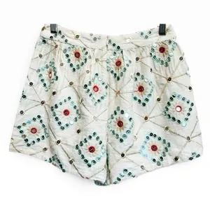 Anthropologie BLITHE Mirror Geo‎ Long Sleeve Tie Front Top & Shorts Set New S thumbnail 6