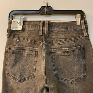 People Vector Moto Mid Rise Flare Jeans SZ 27 Stonewashed Black thumbnail 3