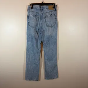 Aeropostale Low Rise Skater Jeans Womens 00R Destroyed Distressed Leg Light Wash thumbnail 7