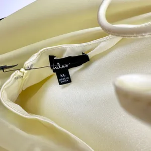 Lulus Stunning Example Light Yellow Satin Backless Maxi Dress Long Formal XL NWT thumbnail 8
