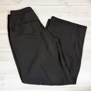 Open Edit Wide Leg Pleated Pants in Black Size 8 thumbnail 3