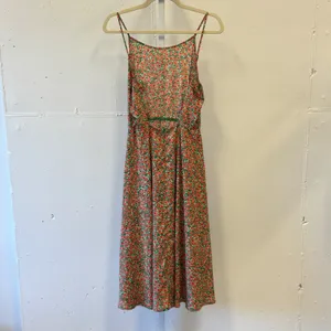 NWT Molly Bracken Ireland Green Floral‎ A-line Midi Dress Strappy Back Boho XS thumbnail 2