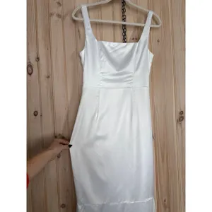 NWOT Lulus Luxe Loveliness White Satin Backless Mermaid Maxi Dress Bridal Gown S thumbnail 5