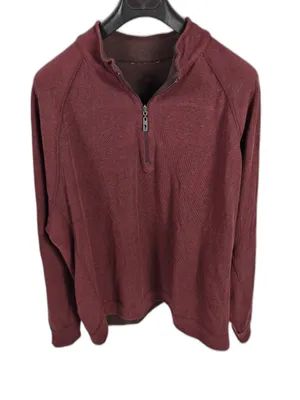 Mens Tommy Bahama Quarter Zip Pullover Burgundy Size Unknown thumbnail 1