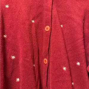 Vintage Premier International Ladies Maroon Christmas Fleece Sweater Plus Sz 2x thumbnail 3