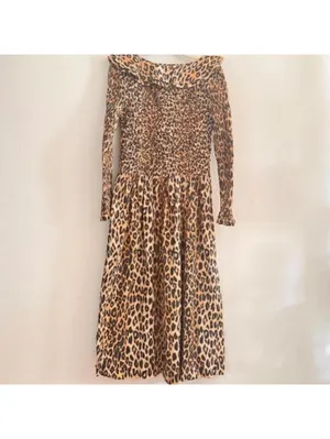 Damson Madder Harper Smocked Long Sleeve Midi Dress thumbnail 5