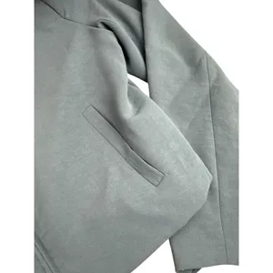 Rachel Zoe‎ Gray Full Zip Lightweight Jacket Cropped Utility Bomber Coat Sz 8 thumbnail 3