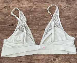 Victoria's Secret Pink White Lace Bralette Size Large thumbnail 2