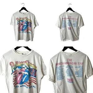 The Rolling Stone Steel Wheels Tour T Shirt Medium M Womens White Single Band thumbnail 2