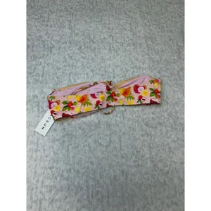 PacSun Swim Eco Pink Tropical Fruit Print Bandeau Bikini Top Small NWT 0385-066‎ thumbnail 4