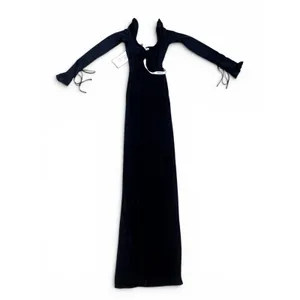 Oh Polly Matilda Black Cut Out Maxi Dress‎ NWT US 0 Ruched Bodycon Gown thumbnail 8