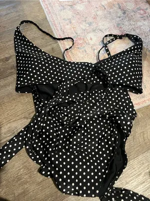 Aerie Black Polka Dot One-Piece Swimsuit thumbnail 6