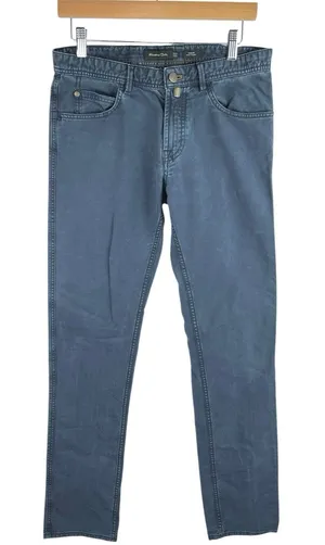 Massimo Dutti Women's Blue Mid Rise Slim Straight Stretch Denim Jeans Size 30 thumbnail 1