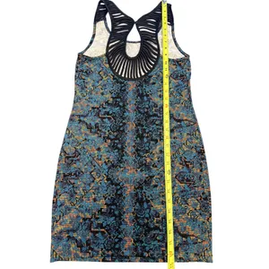 Free People Tapestry Digital Damsel Bodycon Mini Dress Women’s Size S Neon Glow thumbnail 11