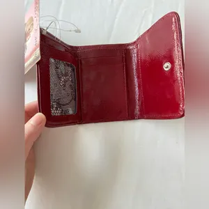 Betsey Johnson red trifold wallet RARE thumbnail 2