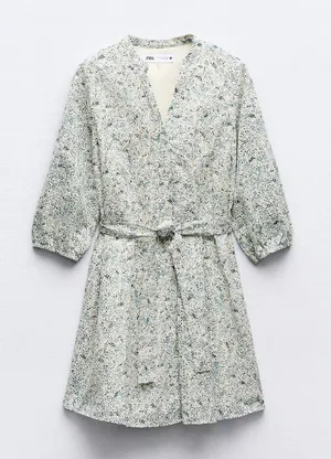 Belted Floral Dress thumbnail 1