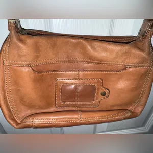FOSSIL Hobo Cognac Leather Shoulder Hand Bag Retro Y2K Purse Vintage Brown thumbnail 6