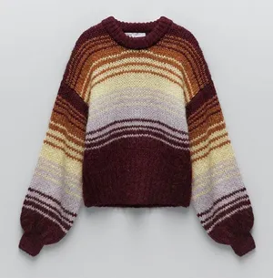 ZARA Stripped Knit Sweater thumbnail 4