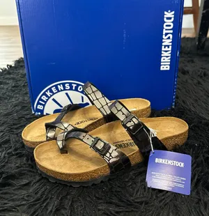 Birkenstock Mayari black metallic sandals slippers shoes women’s eur 39 new thumbnail 1