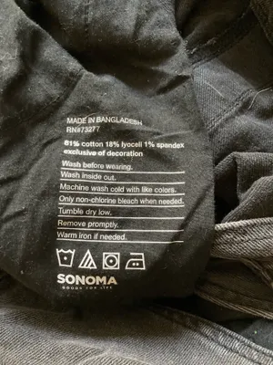 Sonoma Charcoal Black Overalls XL thumbnail 4
