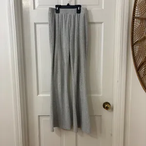 Aerie Ribbed Velour Flare Pants XS Regular High Rise Loungewear‎ Cozy Minimalist thumbnail 2