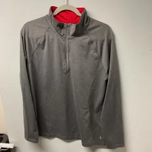 Danskin Now Quarter Zip Pullover Charcoal Grey Activewear Womens XL Gray Size 16W thumbnail 2
