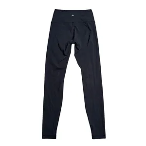 Lululemon Wunder Under Leggings Womens 4‎ Black Sparkle Excellent High Rise 28" thumbnail 2