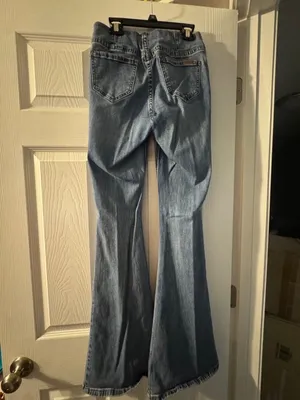 Rock & Roll Denim High Rise Bell Bottom Flare Jeans Medium Wash Size 25x34 thumbnail 2