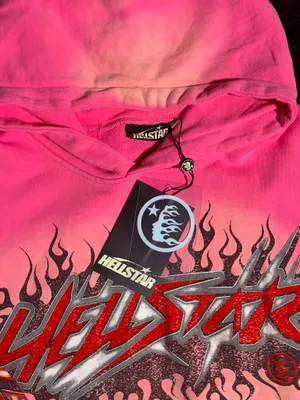 Pink Hellstar Brainwashed without brain hoodie Size M thumbnail 2